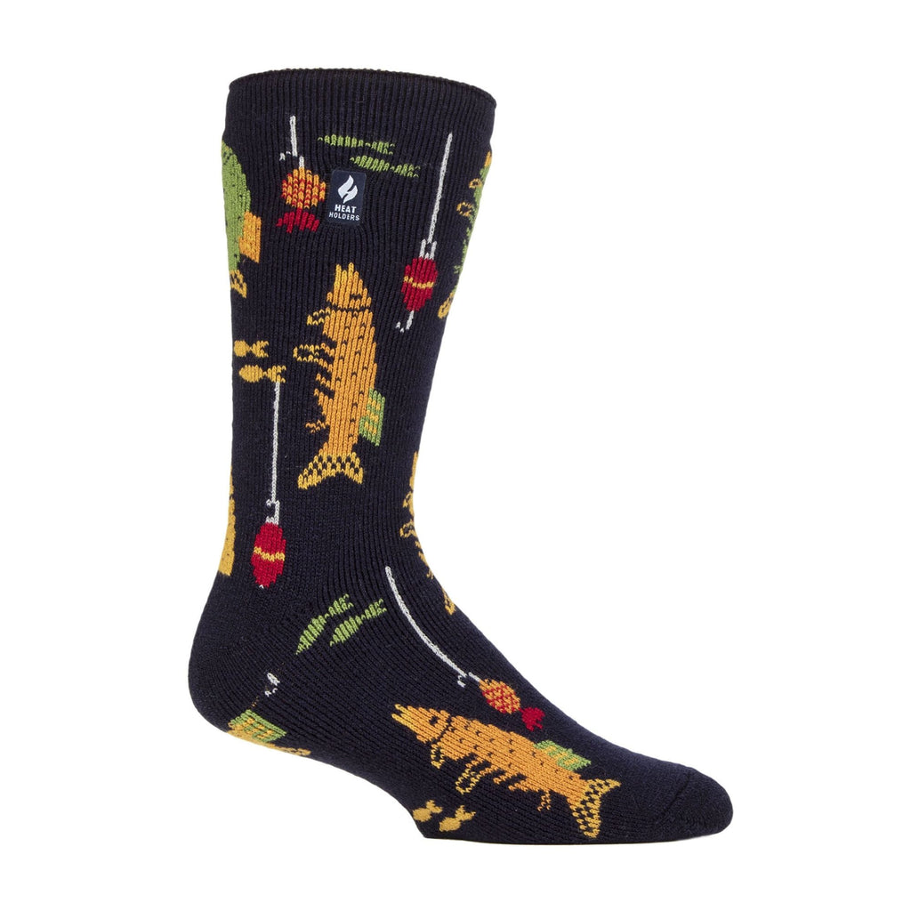 Heat Holders Mens Hobby Activity Patterned Lightweight Thermal Lite Socks