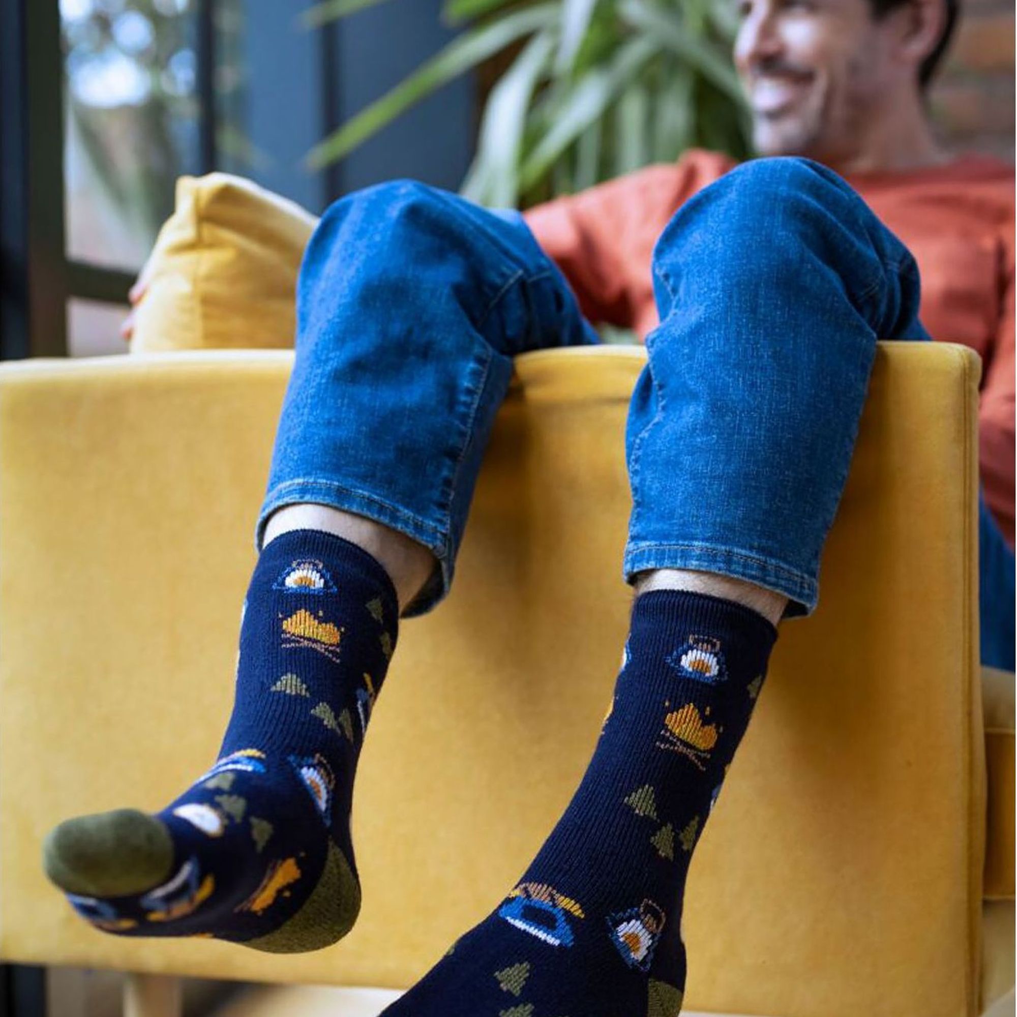 Heat Holders Mens Hobby Activity Patterned Lightweight Thermal Lite Socks