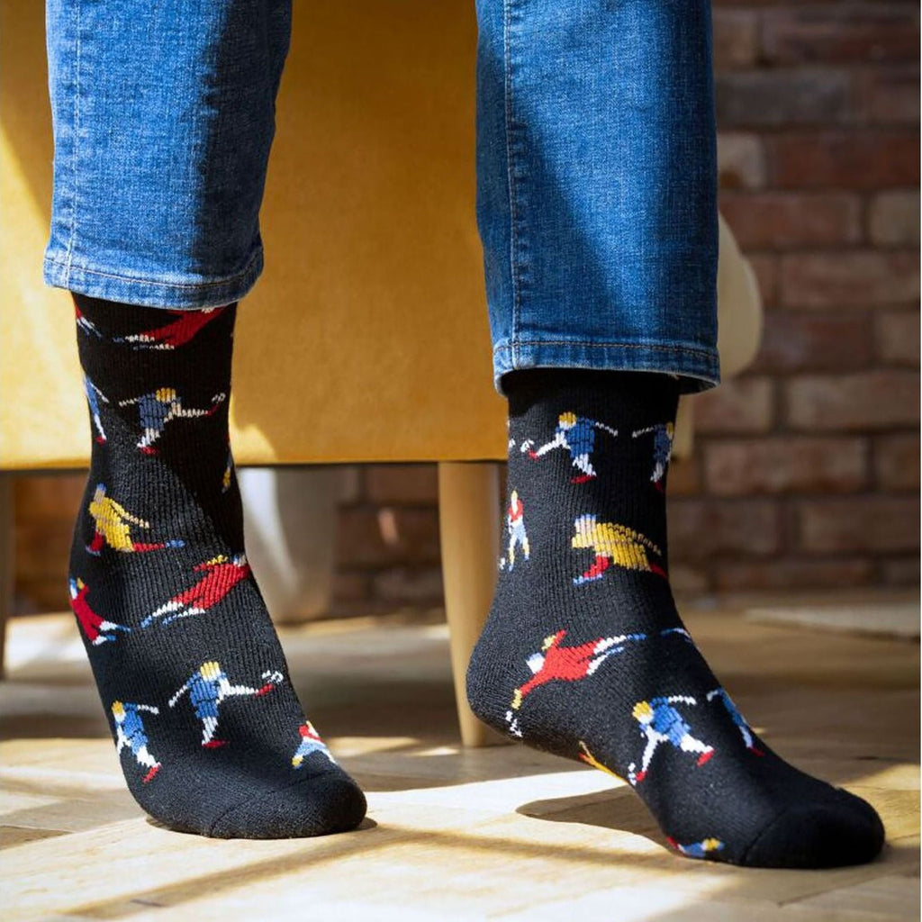 Heat Holders Mens Hobby Activity Patterned Lightweight Thermal Lite Socks