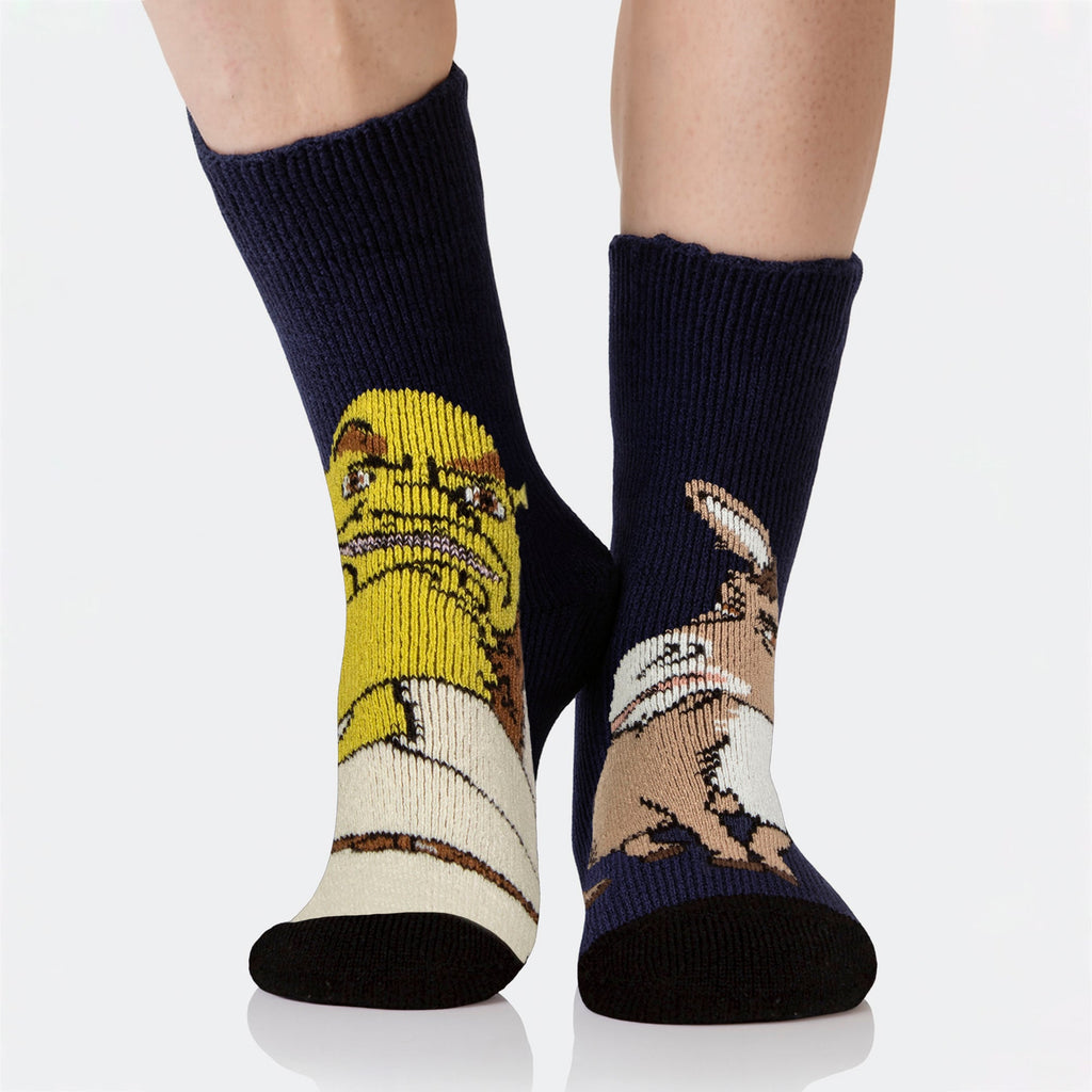 Heat Holders Lite Mens Thermal Shrek Patterned Socks with Soft Brushed Lining