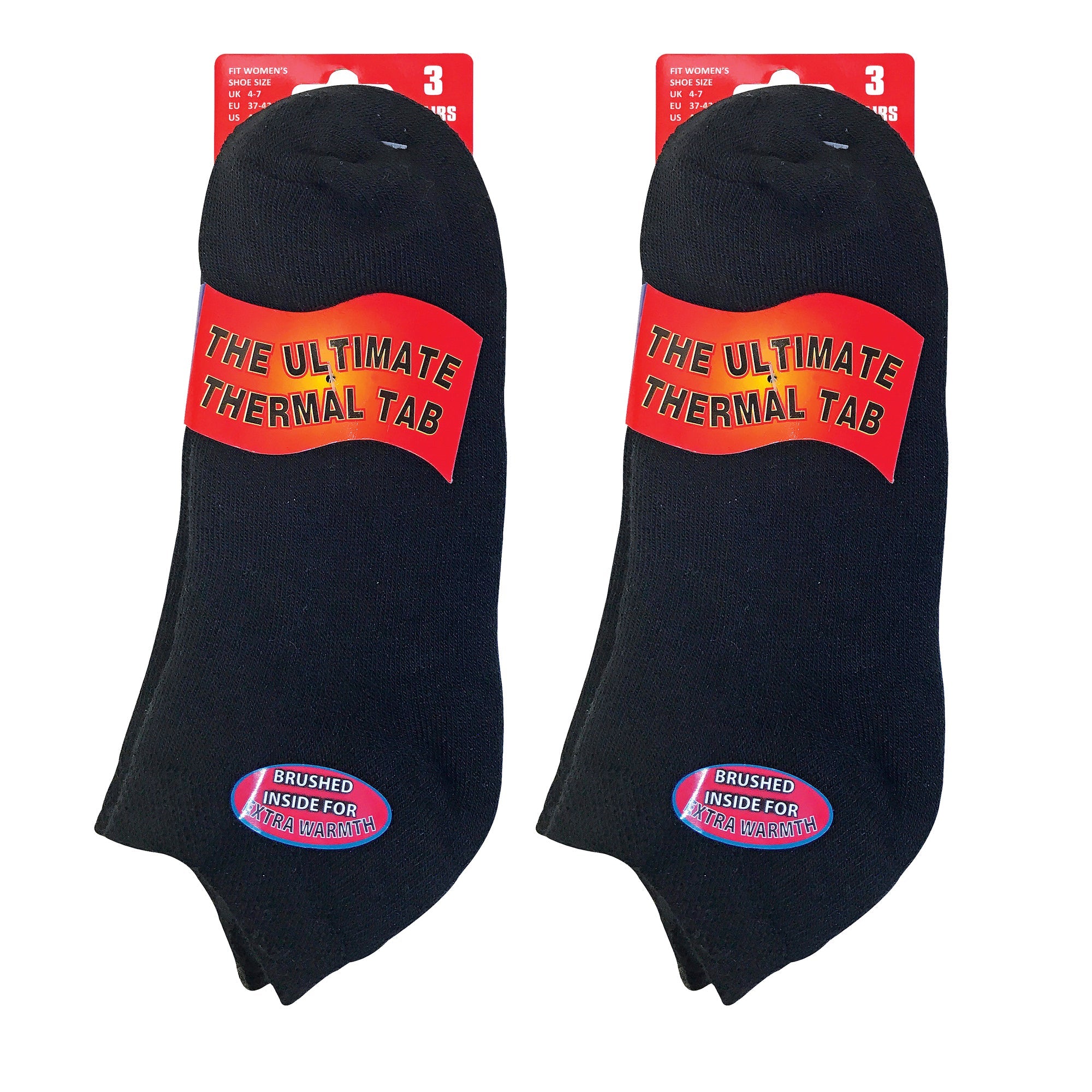 Sock Snob Womens Cushioned Low Cut Ankle Thermal Trainer Socks Multipack Options