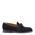 Hugs & Co Mens Black Suede Laced Loafers Welted Leather Sole