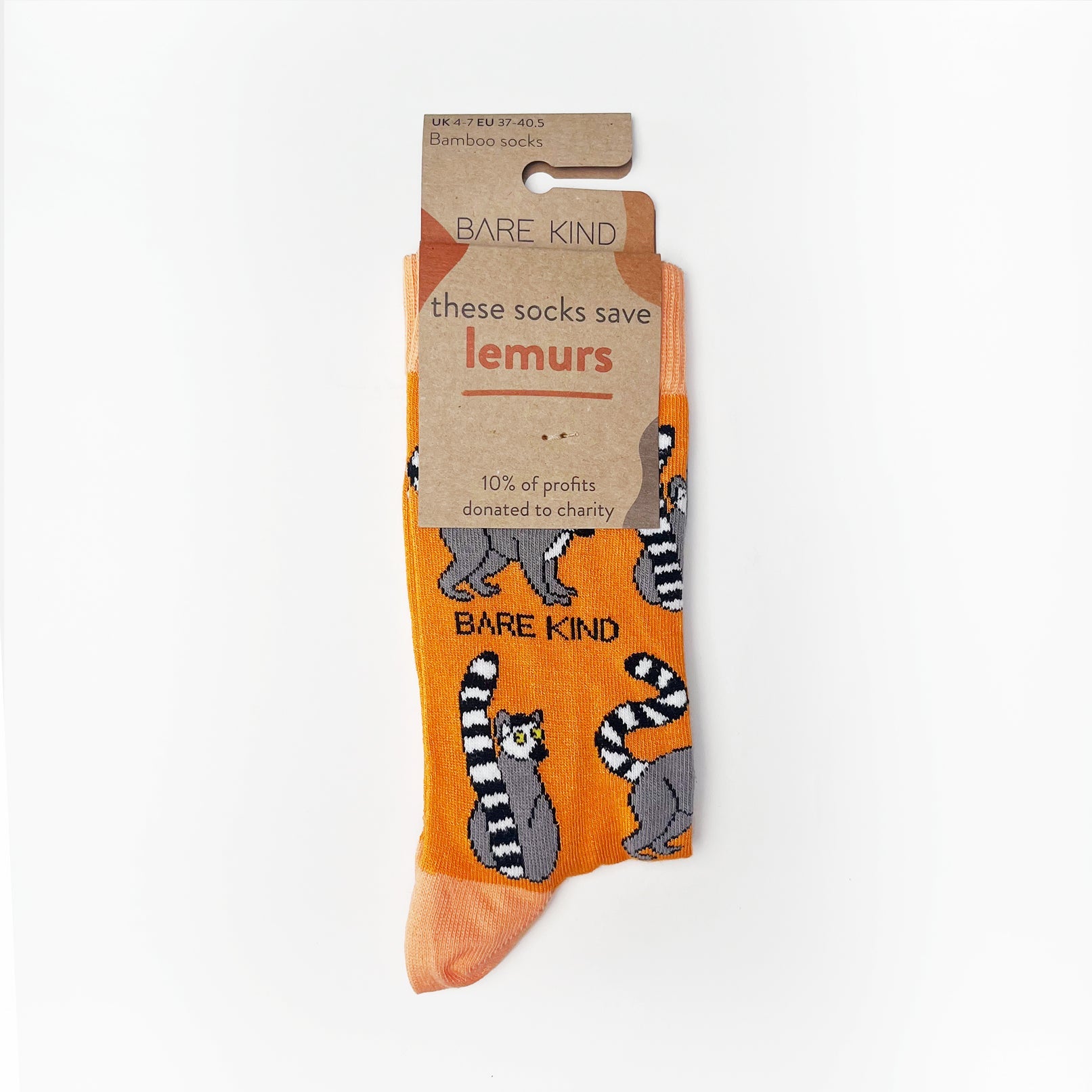 Bare Kind Save the Lemurs Bamboo Socks