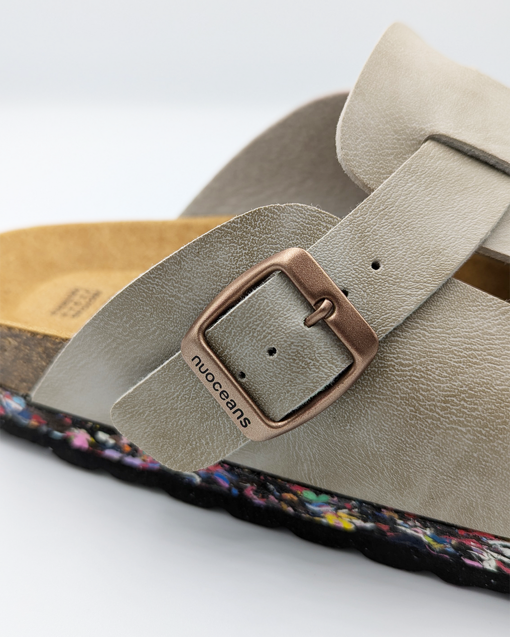 Nuoceans Stone Taupe Light Grey Vegan Clogs