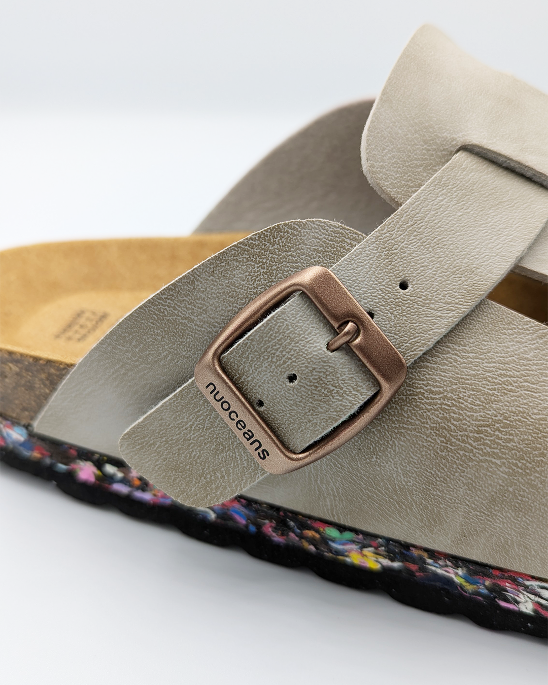 Nuoceans Stone Taupe Light Grey Vegan Clogs