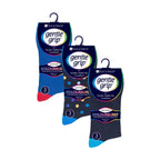 Gentle Grip 9 Pairs Non Elastic Cotton Mens Socks with Loose Top