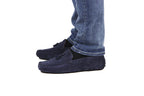 Hugs & Co Mens Tasselled Driving Loafers Navy Blue Suede