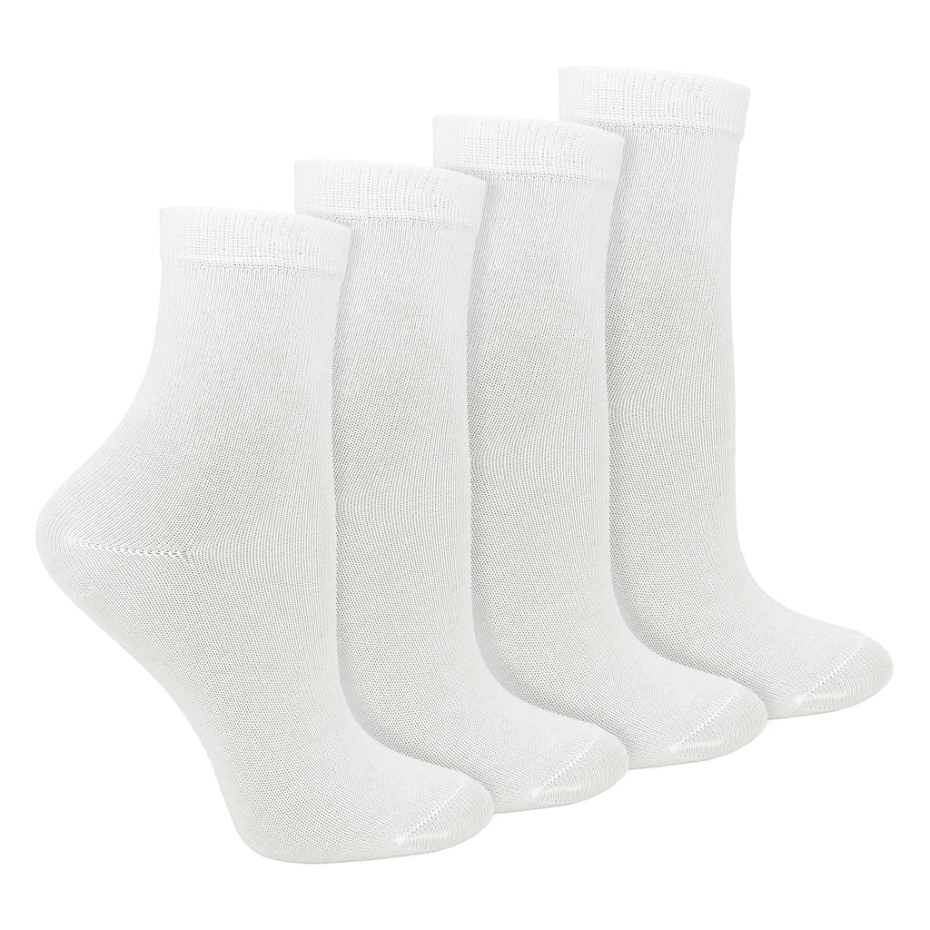 Steven 4 Pairs Childrens Organic Cotton Sensory Socks - Seamless Socks for Boys and Girls