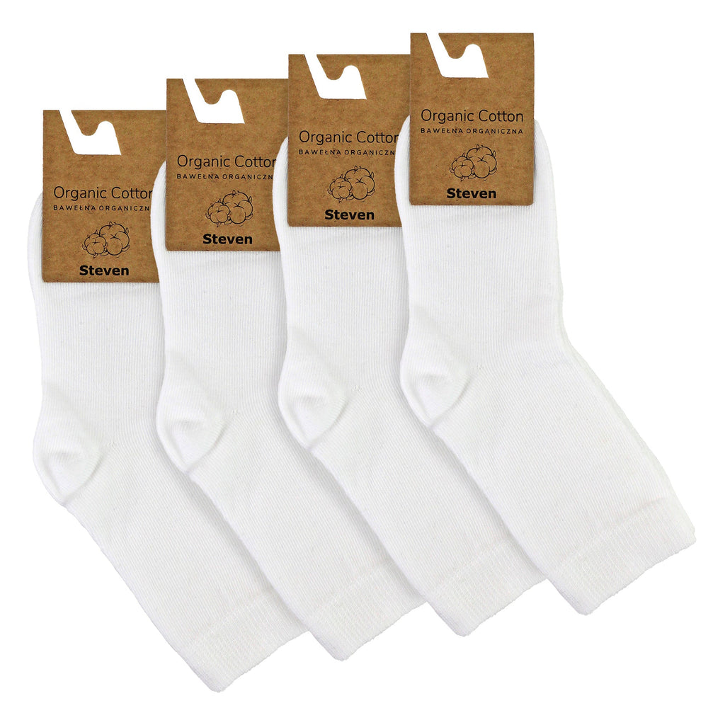 Steven 4 Pairs Childrens Organic Cotton Sensory Socks - Seamless Socks for Boys and Girls