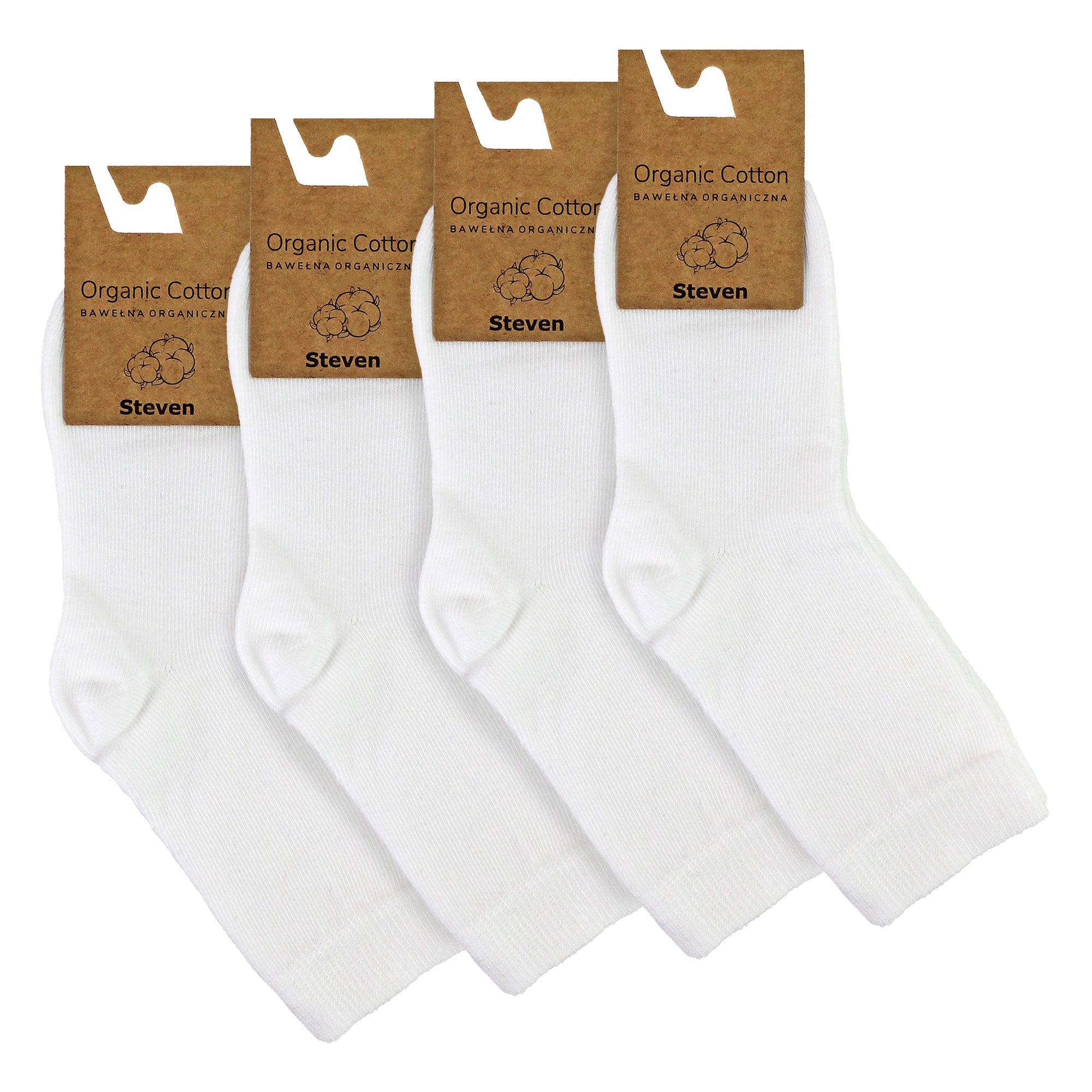 Steven 4 Pairs Childrens Organic Cotton Sensory Socks - Seamless Socks for Boys and Girls
