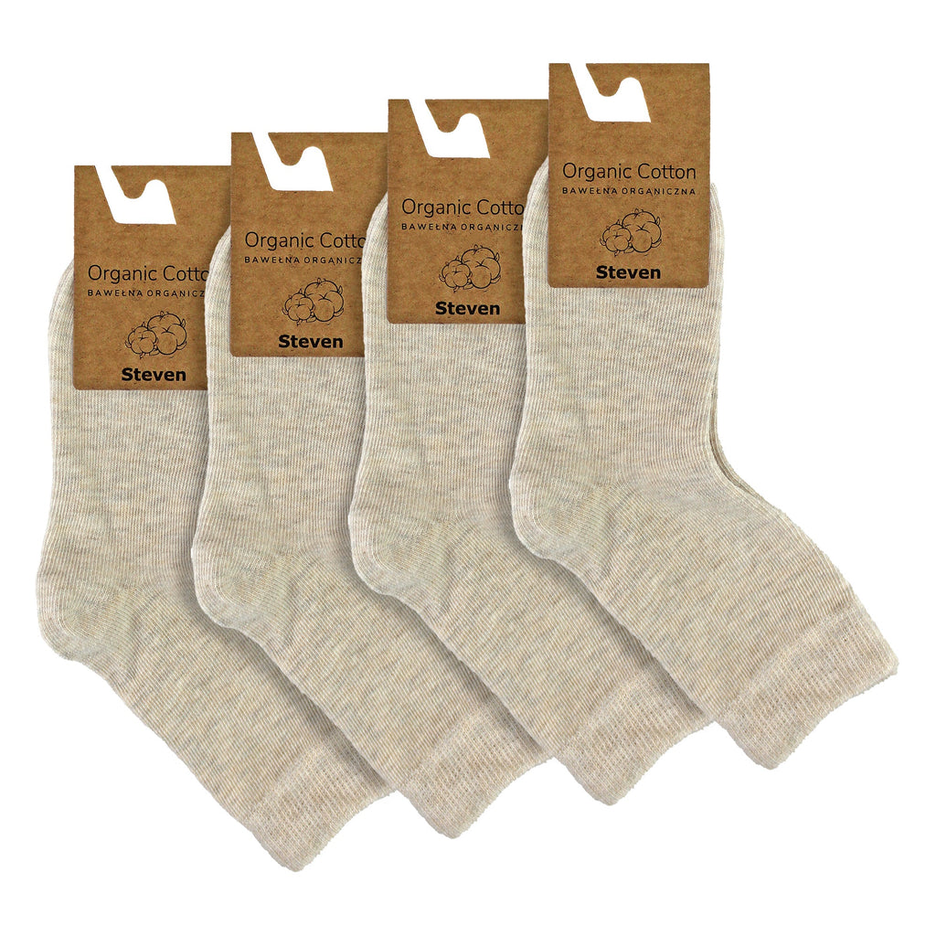 Steven 4 Pairs Childrens Organic Cotton Sensory Socks - Seamless Socks for Boys and Girls