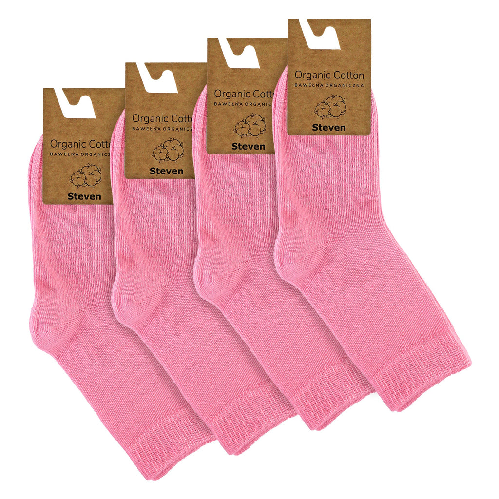 Steven 4 Pairs Childrens Organic Cotton Sensory Socks - Seamless Socks for Boys and Girls