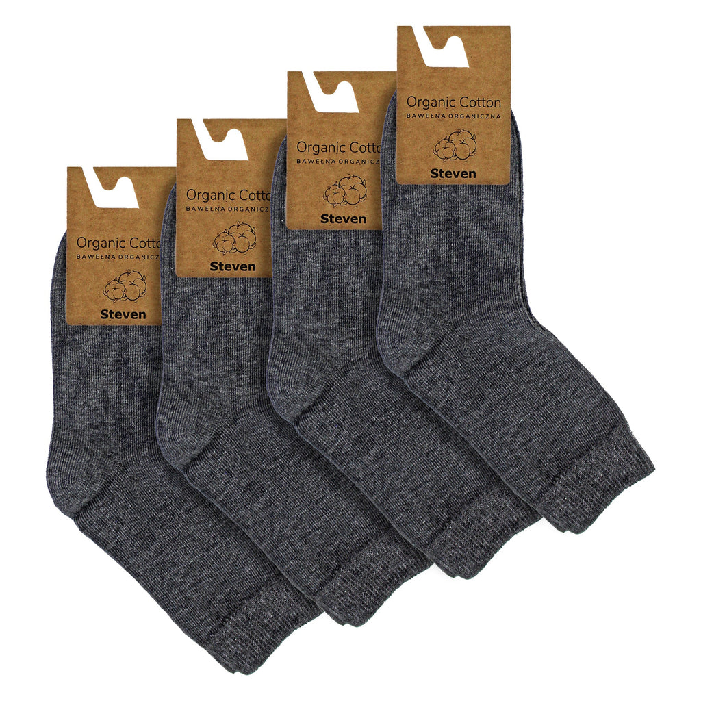 Steven 4 Pairs Childrens Organic Cotton Sensory Socks - Seamless Socks for Boys and Girls