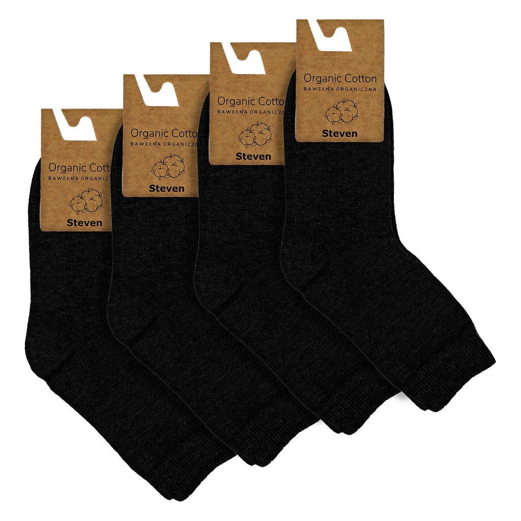 Steven 4 Pairs Childrens Organic Cotton Sensory Socks - Seamless Socks for Boys and Girls
