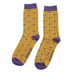 Sock Snob 1 Pack Mens Novelty Yellow Honey Bee Bamboo Socks