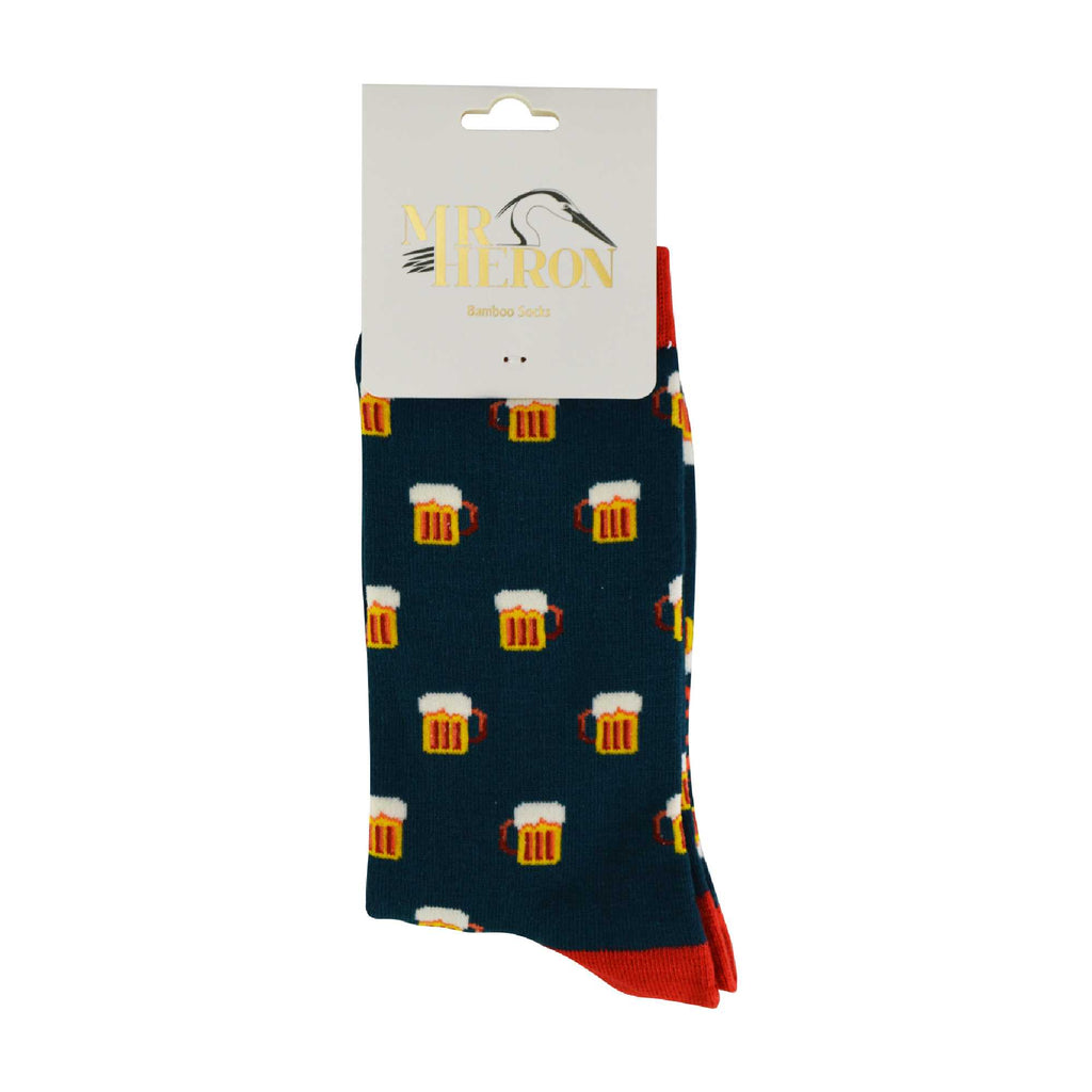 Sock Snob 1 Pack Mens Novelty Beer Patterned Bamboo Socks