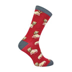 Sock Snob 1 Pack Mens Novelty Oxblood Lions Bamboo Socks