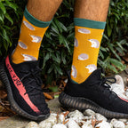 Sock Snob 1 Pack Mens Novelty Oxblood Lions Bamboo Socks