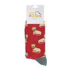 Sock Snob 1 Pack Mens Novelty Oxblood Lions Bamboo Socks