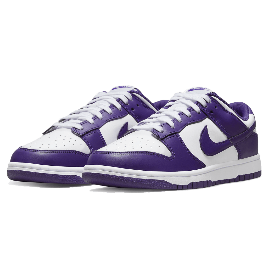 Nike Dunk Low Court Purple trainers top view showing laces