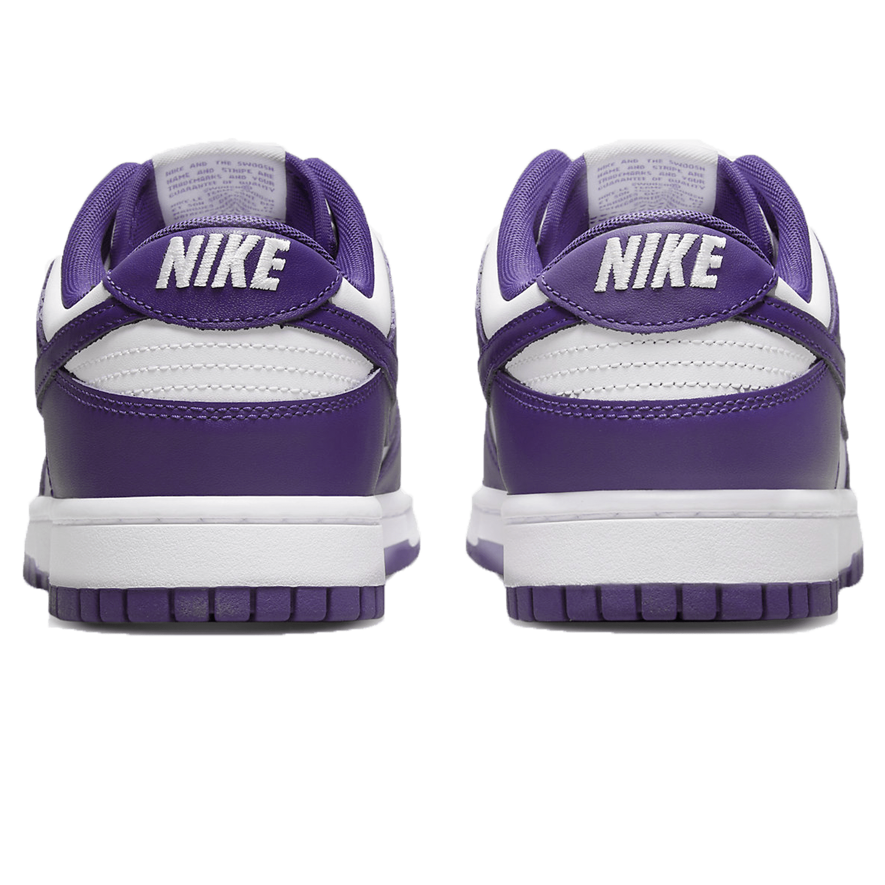 Nike Dunk Low Court Purple trainers heel view