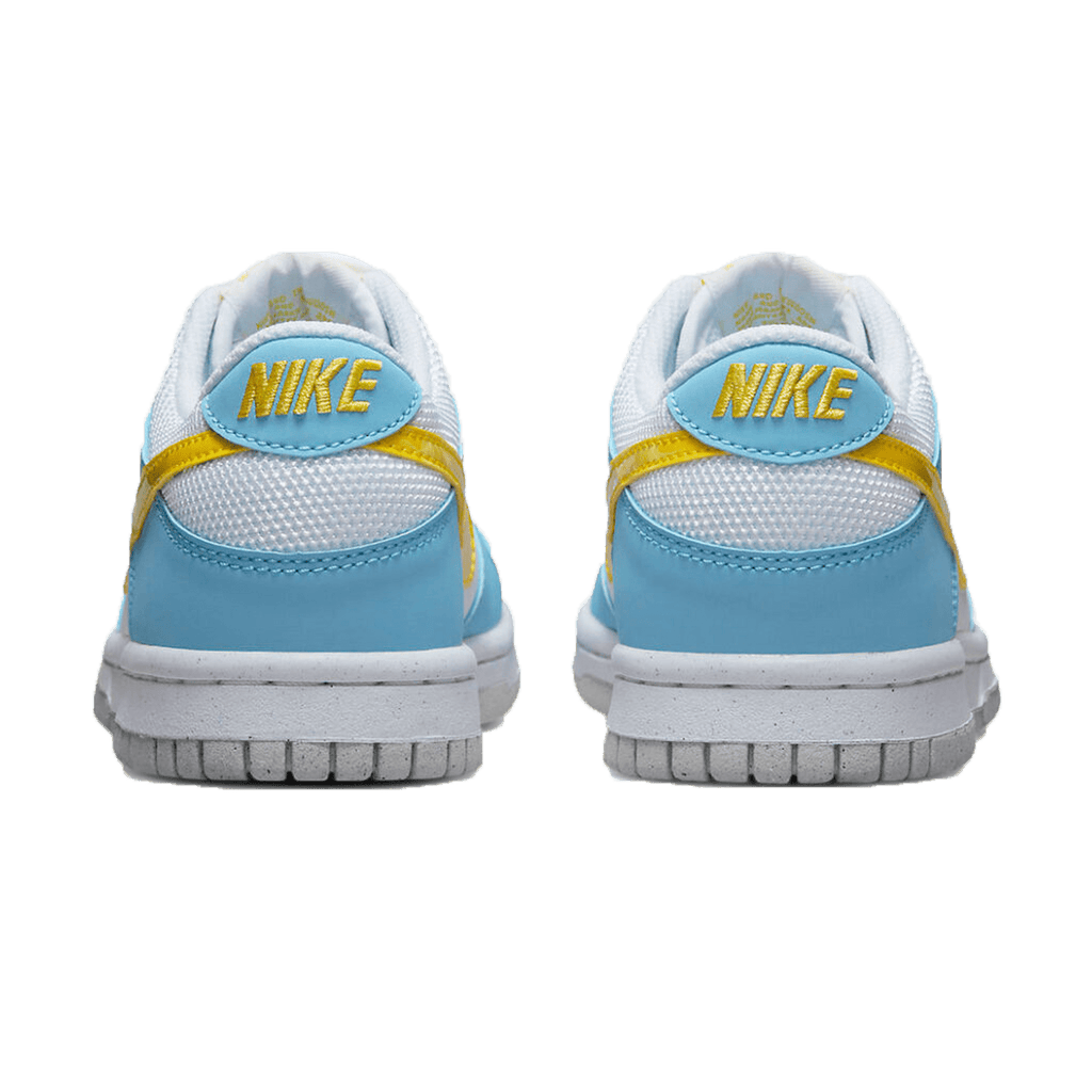 Nike Dunk Low Next Nature GS trainers top view showing laces