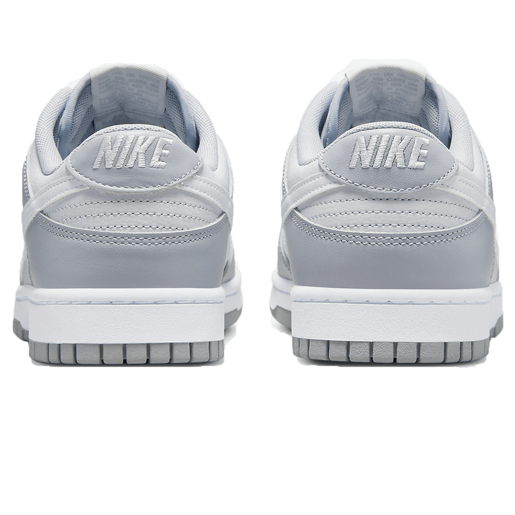 Nike Dunk Low Wolf Grey trainers top view showing laces and toe box