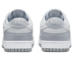 Nike Dunk Low Wolf Grey trainers top view showing laces and toe box