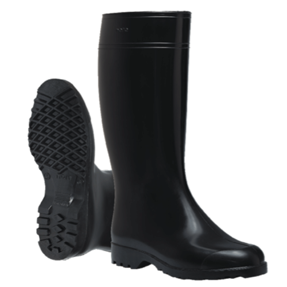 Nora Antonia Unlined Womens Wellington Boots Black / Green