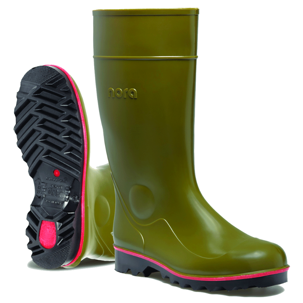 Nora Megajan Steel Toe Cap Wellington Boots Green