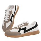 Womens Leather Breathable Height Increasing Platform Black Trainers