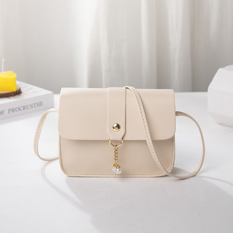 Womens Pearl Pendant Small Square Bag