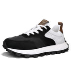 Mens Leather Breathable Lightweight Height Increasing Trainers