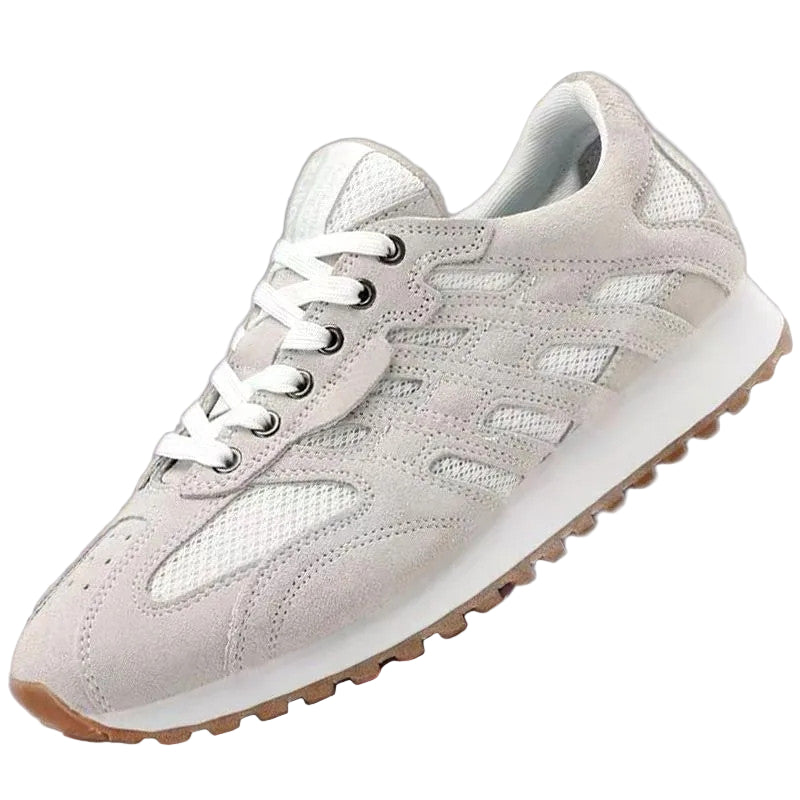 Mens Breathable Mesh Lightweight Platform Round Toe Trainers