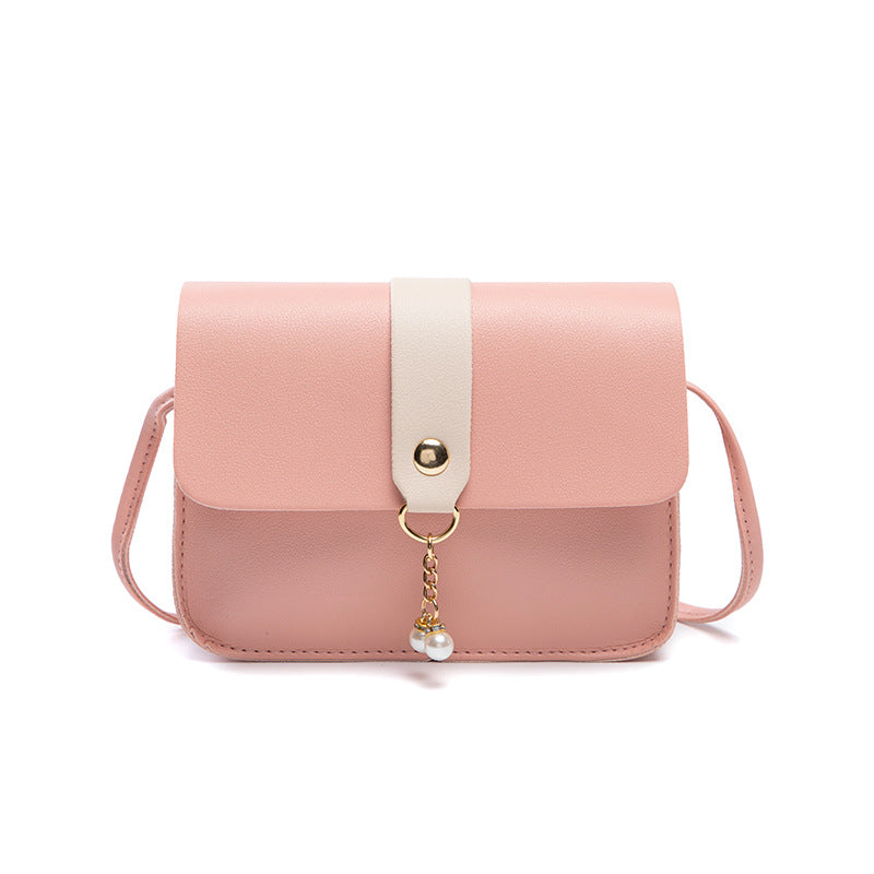 Womens Pearl Pendant Small Square Bag