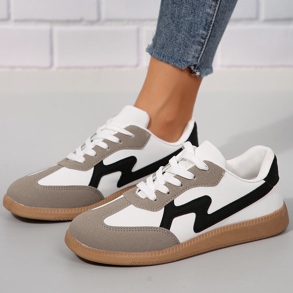 Womens Leather Breathable Height Increasing Platform Black Trainers