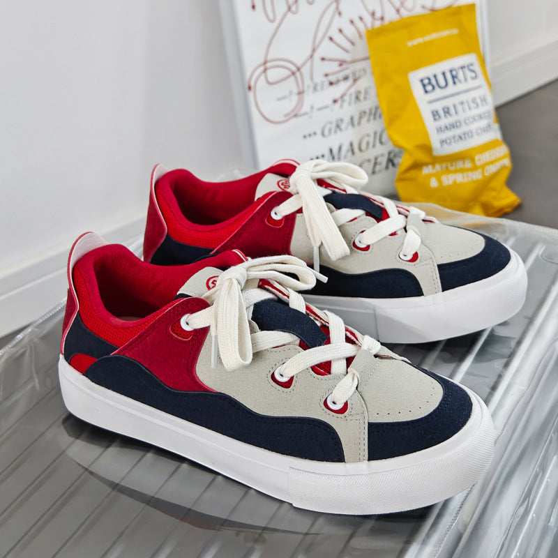 Unisex Canvas Lace Up Round Toe Trainers