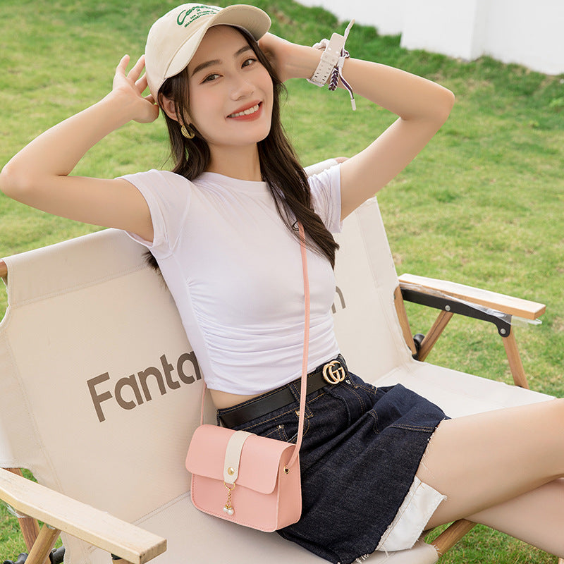 Womens Pearl Pendant Small Square Bag