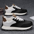 Mens Leather Breathable Lightweight Height Increasing Trainers