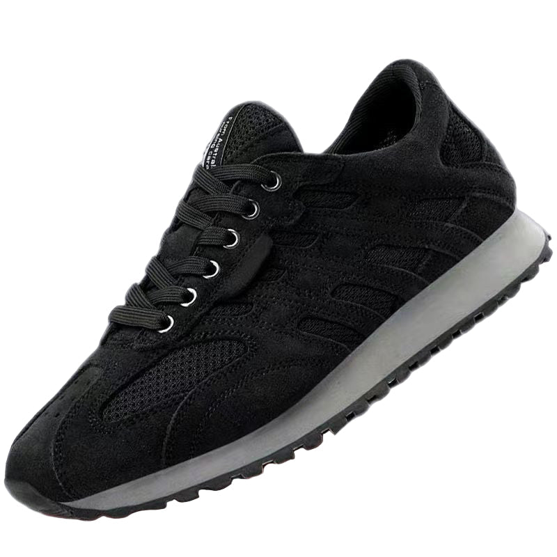 Mens Breathable Mesh Lightweight Platform Round Toe Trainers