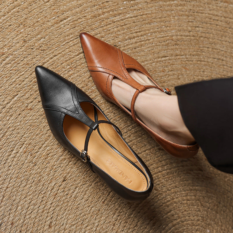Low Top Stiletto Heel Buckle Strap Heels