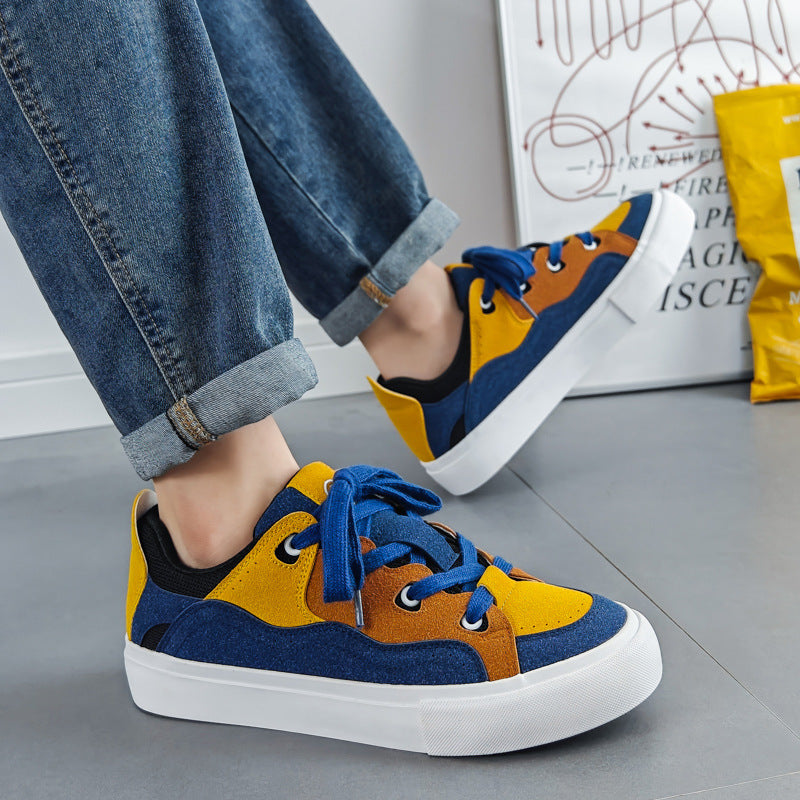 Unisex Canvas Lace Up Round Toe Trainers