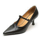 Low Top Stiletto Heel Buckle Strap Heels