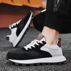 Mens Leather Breathable Lightweight Height Increasing Trainers