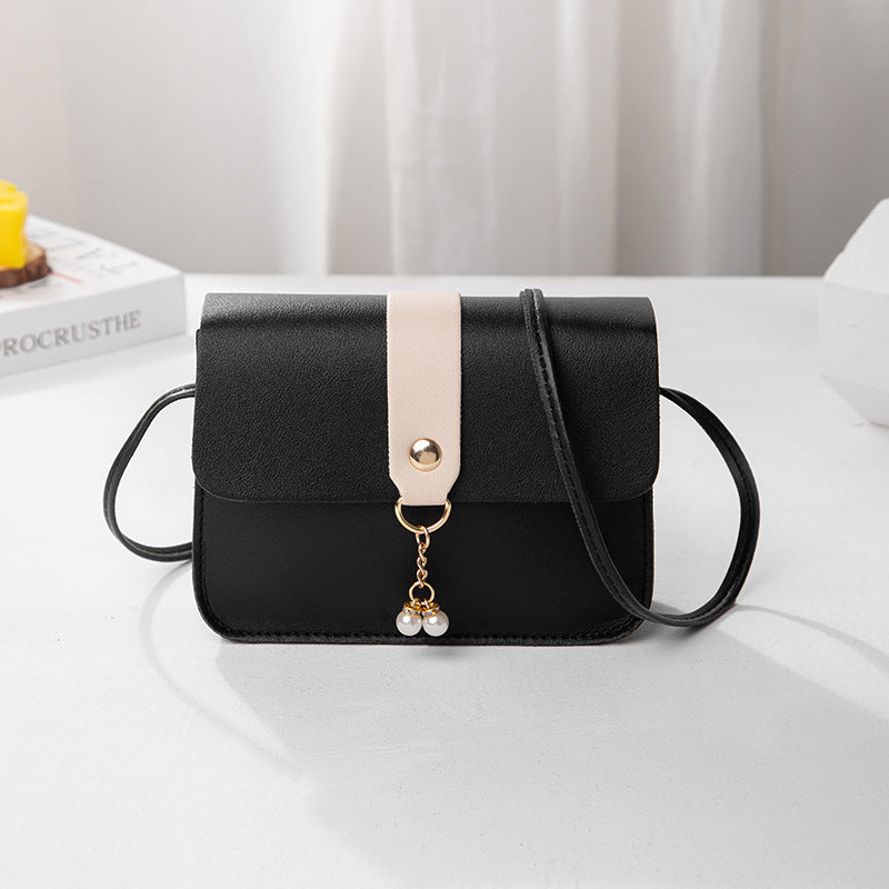 Womens Pearl Pendant Small Square Bag