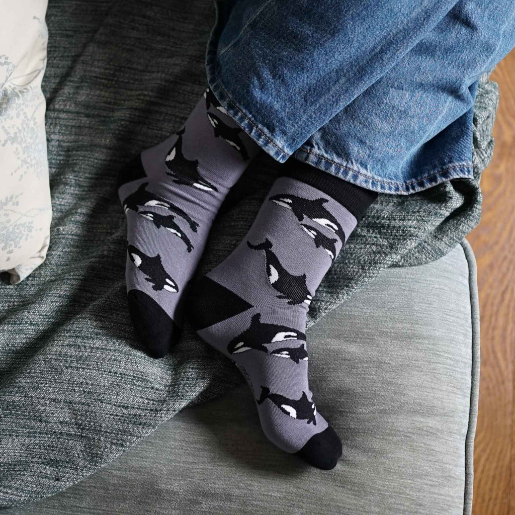 Bare Kind Save the Orcas Bamboo Socks