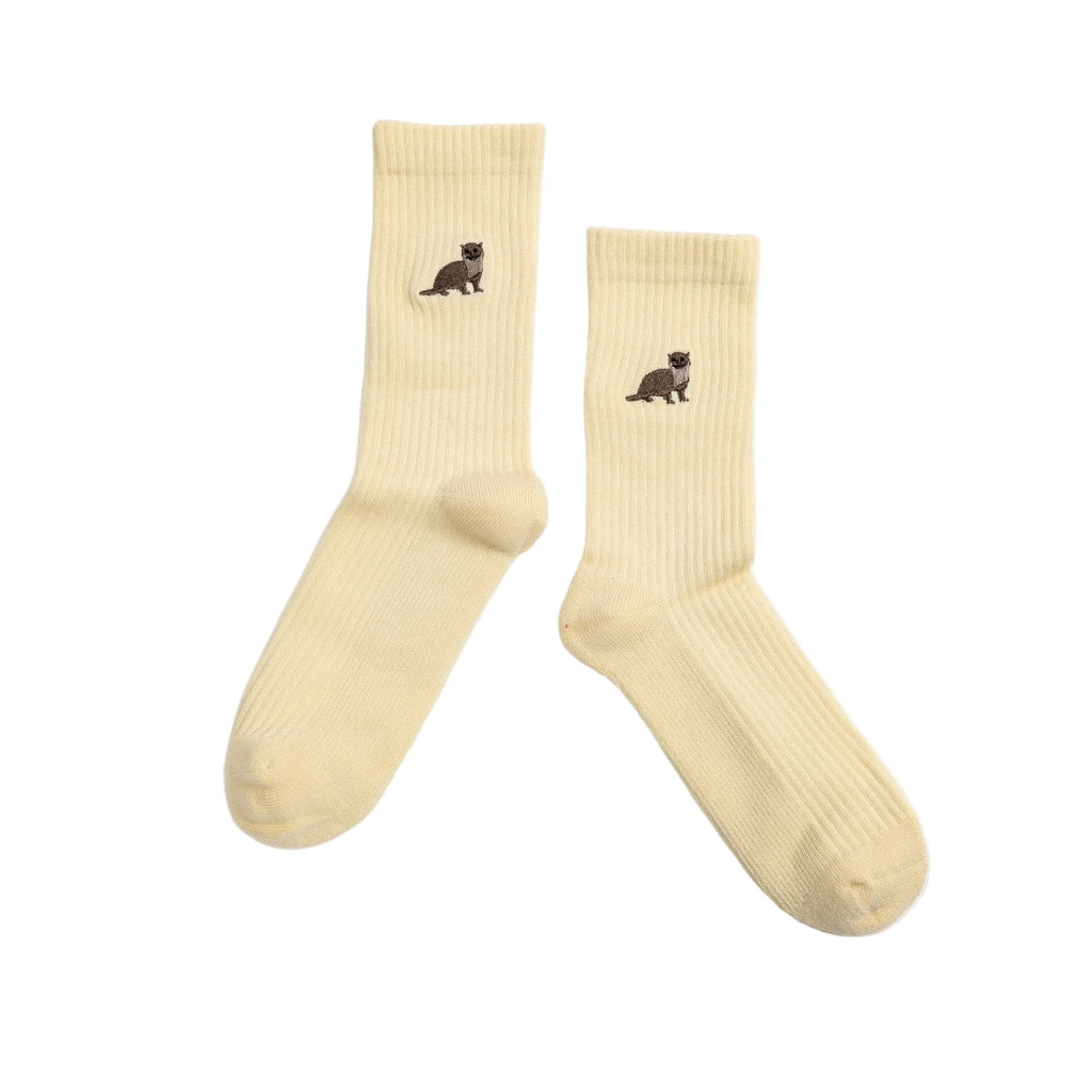 Bare Kind Save the Otter Ribbed Bamboo Socks