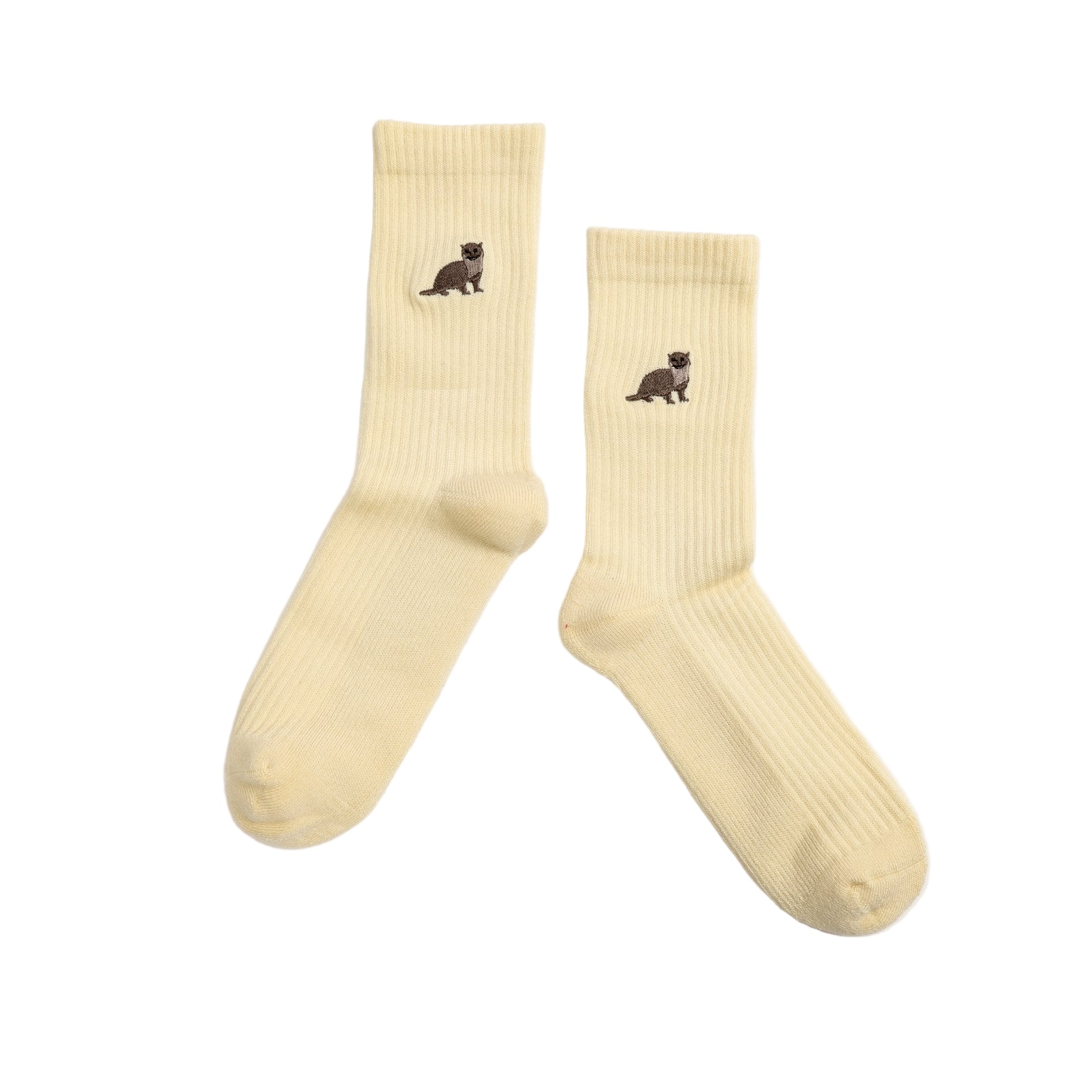 Bare Kind Save the Otter Ribbed Bamboo Socks