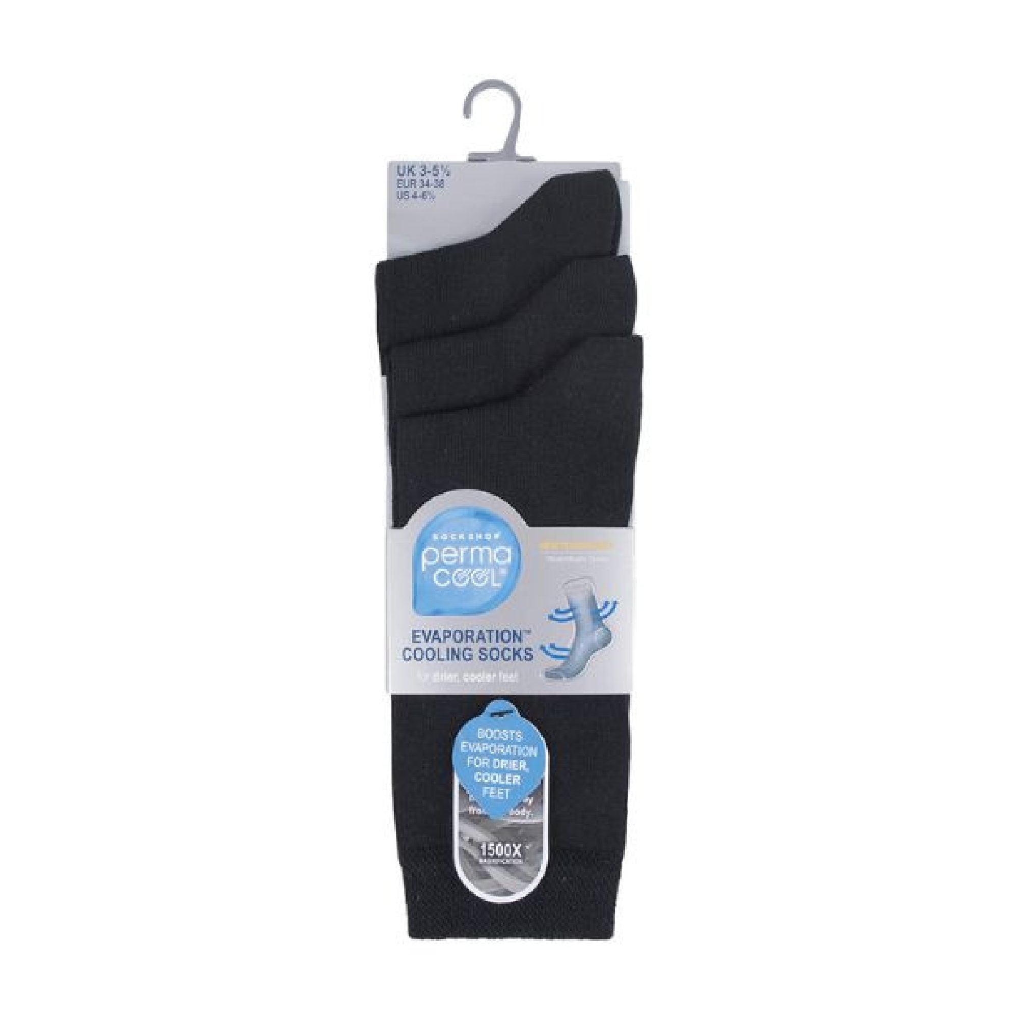 Cool Socks 3 Pack Unisex Moisture Wicking Anti Sweat Socks for Hot Weather