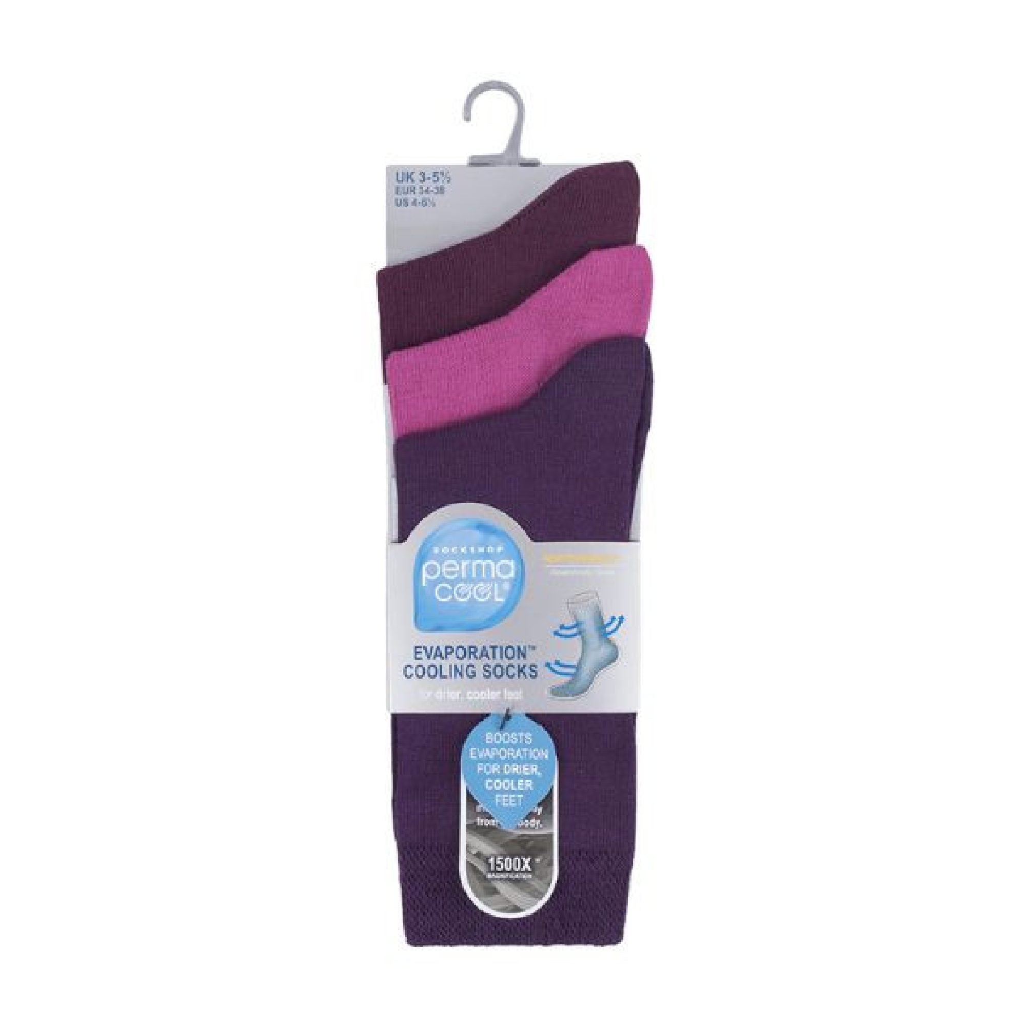 Cool Socks 3 Pack Unisex Moisture Wicking Anti Sweat Socks for Hot Weather